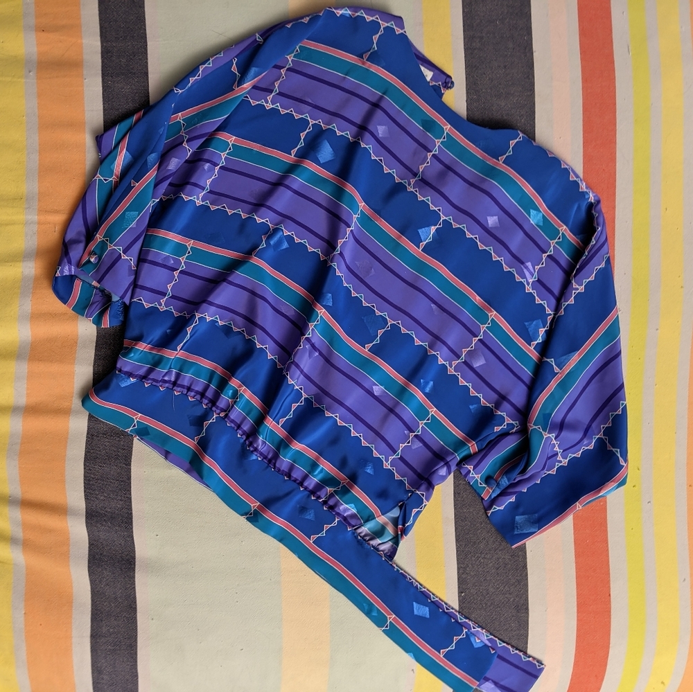 Fabulous vintage Tanner tie waist shirt size 8 EUC